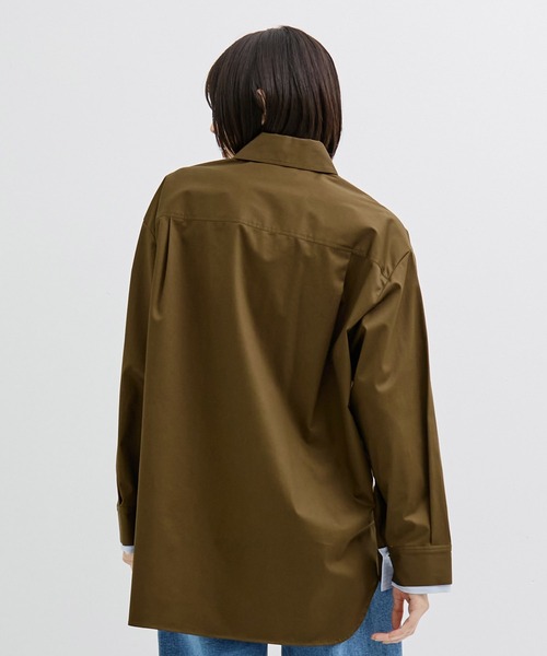 レイヤーカフスオーバーシャツ｜ウォッシャブル/春服（シャツ/ブラウス