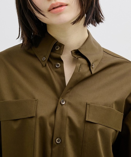 レイヤーカフスオーバーシャツ｜ウォッシャブル/春服（シャツ/ブラウス