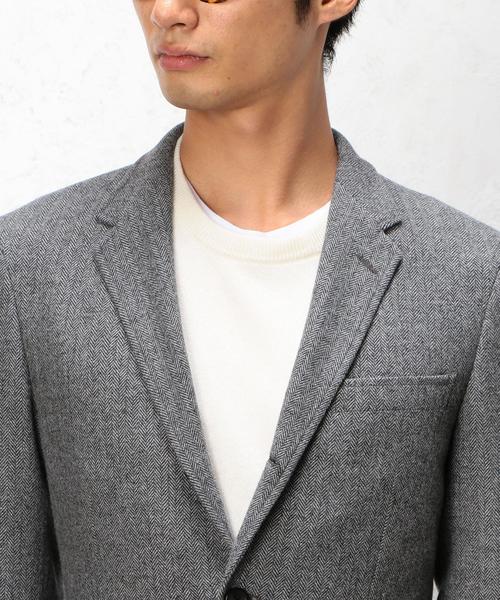 green label relaxing（グリーンレーベルリラクシング）の「□VICT/LAMBS H/B NT 3Bジャケット◆（テーラードジャケット・メンズ・グレー/ダークブラウン/ネイビー・MEDIUM/LARGE/SMALL/X-LARGE）」の8枚目の写真