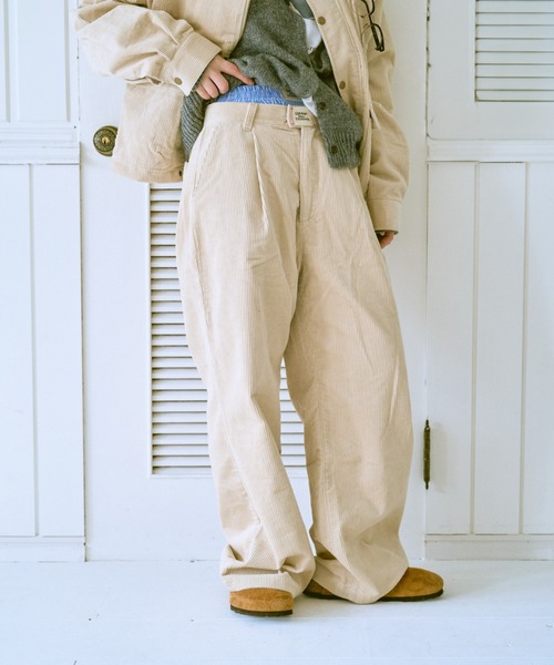 common gull products.（コモンガルプロダクツ）の「軽快なステップとコーデュロイパンツ（その他パンツ・レディース・アイボリー/ブラウン/ネイビー・MEDIUM/LARGE）」の4枚目の写真