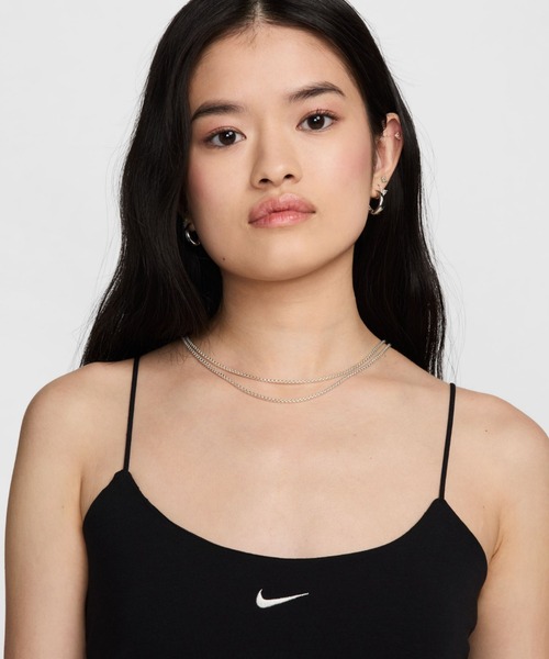 NIKE（ナイキ）の「ナイキ スポーツウェア チル ニット ウィメンズ タイト キャミ タンクトップ / Nike Sportswear Chill Knit Women's Tight Cami Tank FN3686-010 Black（キャミソール・レディース・ブラック・2XL/L/M/S/XL/XS）」の6枚目の写真