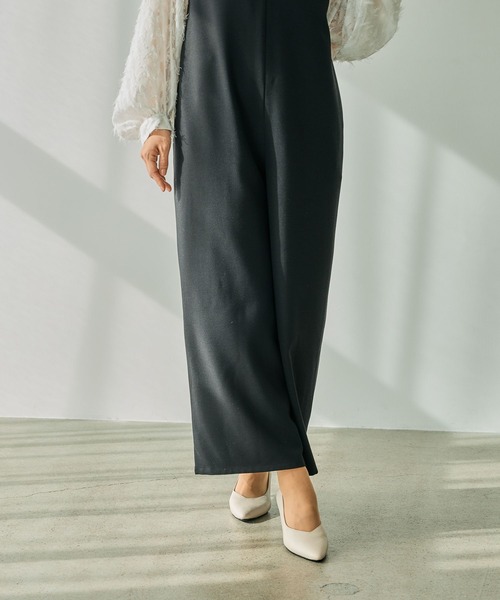 24AW 美品 FRAMeWORK ツイードサロペット 厚手 グローバルワーク サロペット オーバーオール Wストラップキャミ