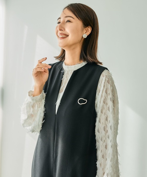 セール】【入卒式／セレモニー】ツイードキーネックサロペット 207952