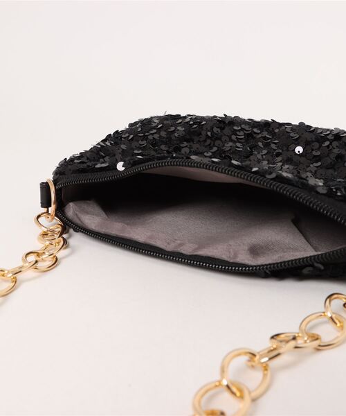 Mignonjour(ミニョンジュール)の「Mignonjour/スパンコールチェーンバッグ M2611(ショルダーバッグ・レディース・ブラック/ホワイト/その他1/その他2・FREE)」の6枚目の写真