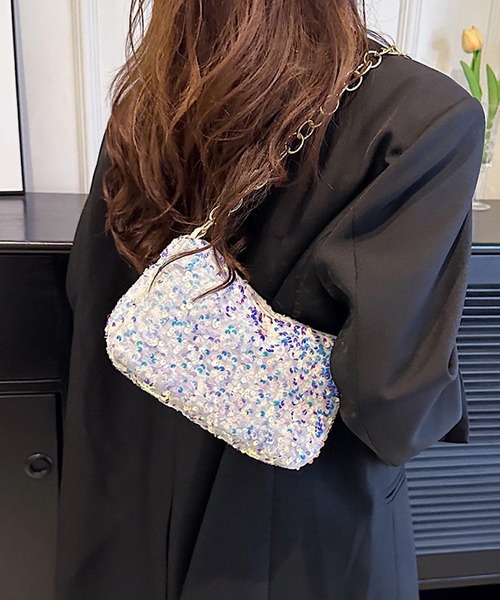 Mignonjour(ミニョンジュール)の「Mignonjour/スパンコールチェーンバッグ M2611(ショルダーバッグ・レディース・ブラック/ホワイト/その他1/その他2・FREE)」の18枚目の写真