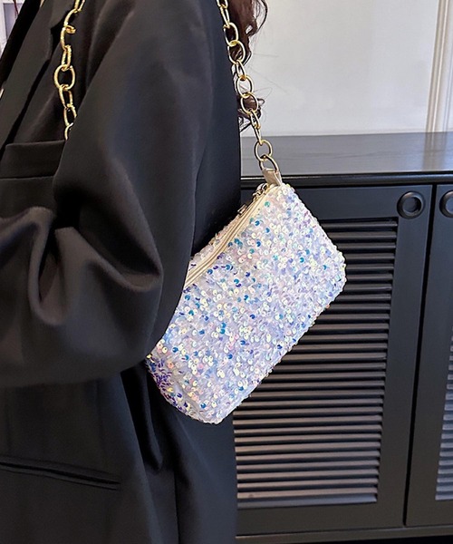 Mignonjour(ミニョンジュール)の「Mignonjour/スパンコールチェーンバッグ M2611(ショルダーバッグ・レディース・ブラック/ホワイト/その他1/その他2・FREE)」の17枚目の写真