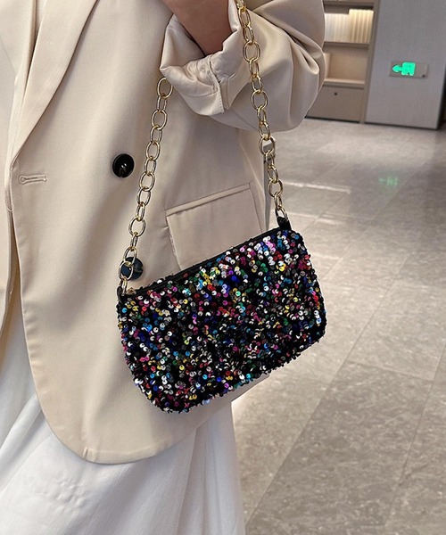 Mignonjour(ミニョンジュール)の「Mignonjour/スパンコールチェーンバッグ M2611(ショルダーバッグ・レディース・ブラック/ホワイト/その他1/その他2・FREE)」の16枚目の写真