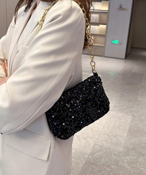 Mignonjour(ミニョンジュール)の「Mignonjour/スパンコールチェーンバッグ M2611(ショルダーバッグ・レディース・ブラック/ホワイト/その他1/その他2・FREE)」の15枚目の写真