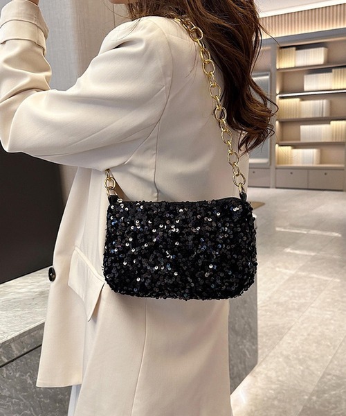 Mignonjour(ミニョンジュール)の「Mignonjour/スパンコールチェーンバッグ M2611(ショルダーバッグ・レディース・ブラック/ホワイト/その他1/その他2・FREE)」の14枚目の写真