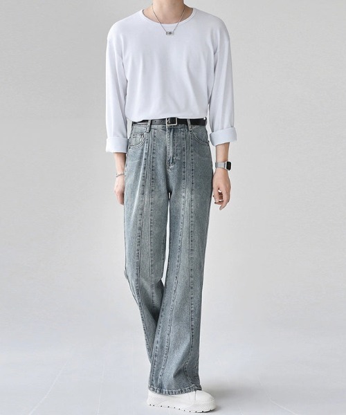 Otte(オッテ)の「デザインフレアデニム(デニムパンツ・メンズ・ブラック/ブルー・LARGE/SMALL/MEDIUM/X-LARGE)」の6枚目の写真