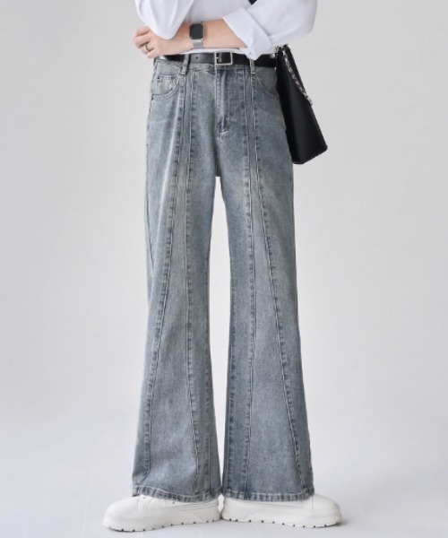 Otte(オッテ)の「デザインフレアデニム(デニムパンツ・メンズ・ブラック/ブルー・LARGE/SMALL/MEDIUM/X-LARGE)」の5枚目の写真
