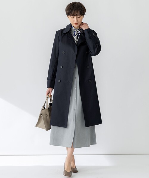 23区（ニジュウサンク）の「【洗える】ライトクロス ワンピース（シャツワンピース・レディース・ネイビー系/ライトグレー系・36/40/38）」の5枚目の写真
