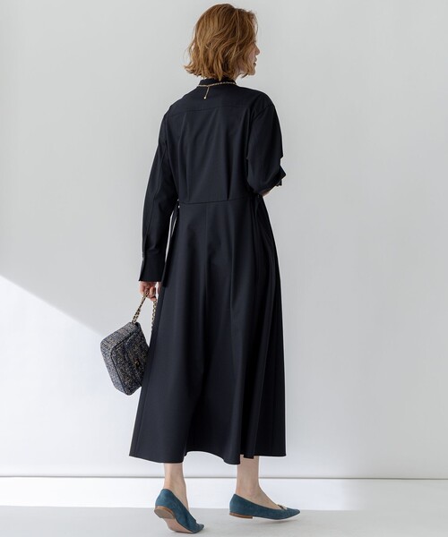 23区（ニジュウサンク）の「【洗える】ライトクロス ワンピース（シャツワンピース・レディース・ネイビー系/ライトグレー系・36/40/38）」の8枚目の写真