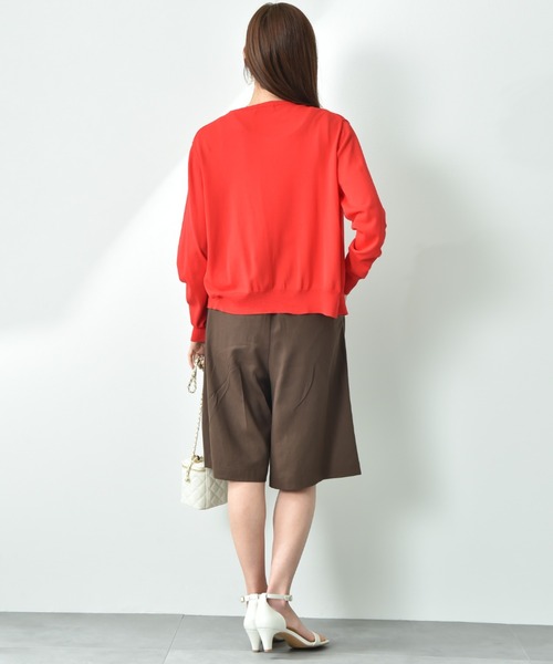 INTERPLANET（インタープラネット）の「【マシーンウォッシャブル・ＵＶ・接触冷感】パール釦クルーカーディガン（カーディガン/ボレロ・レディース・オフホワイト/グレー/ブラック/マルーン・FREE）」の21枚目の写真