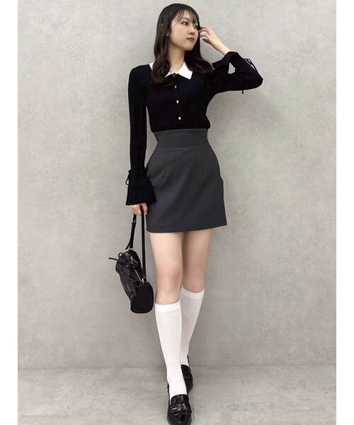 dazzlin（ダズリン）の「【セットアップ対応】コンパクトミニスカート（スカート・レディース・チャコールグレー/キャメル/ブラウン/ピンク/ベージュ・MEDIUM/SMALL）」の11枚目の写真