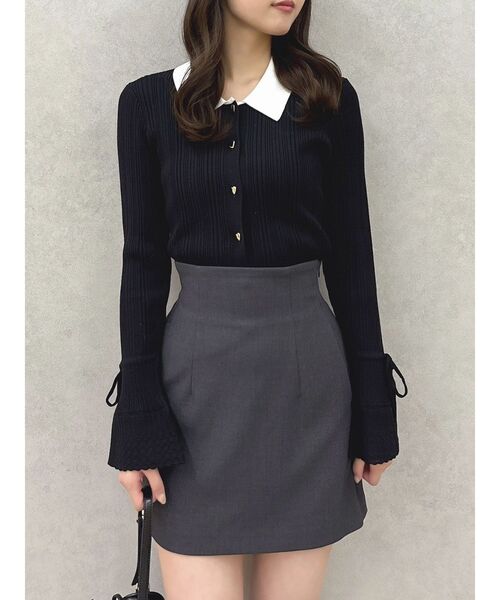 dazzlin（ダズリン）の「【セットアップ対応】コンパクトミニスカート（スカート・レディース・チャコールグレー/キャメル/ブラウン/ピンク/ベージュ・MEDIUM/SMALL）」の12枚目の写真