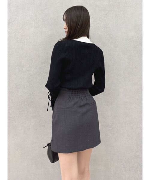 dazzlin（ダズリン）の「【セットアップ対応】コンパクトミニスカート（スカート・レディース・チャコールグレー/キャメル/ブラウン/ピンク/ベージュ・MEDIUM/SMALL）」の13枚目の写真