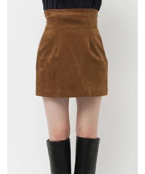 dazzlin（ダズリン）の「【セットアップ対応】コンパクトミニスカート（スカート・レディース・チャコールグレー/キャメル/ブラウン/ピンク/ベージュ・MEDIUM/SMALL）」の14枚目の写真