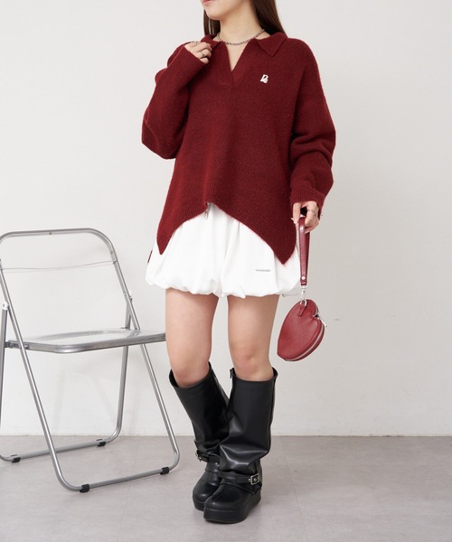 RAY CASSIN（レイカズン）の「【ぺチパンツ付き】サテンバルーンミニスカート（スカート・レディース・グリーン/アイボリー/ネイビー・FREE）」の13枚目の写真