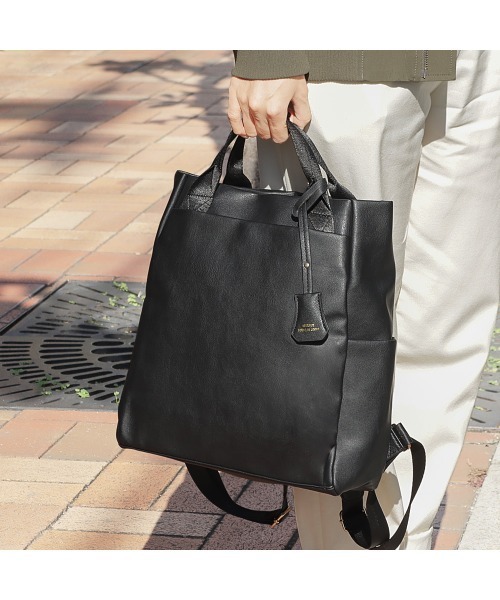 KAZZU SELECT(カッズセレクト)の「2wayトートリュック(バックパック/リュック・レディース・グレイッシュベージュ/ライトグレー/ブラック・ONE SIZE)」の13枚目の写真