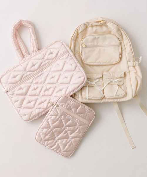 OLIVE des OLIVE（オリーブデオリーブ）の「ドロストポケットバックパック（バックパック/リュック・レディース・アイボリー/ブラック・FREE）」の19枚目の写真