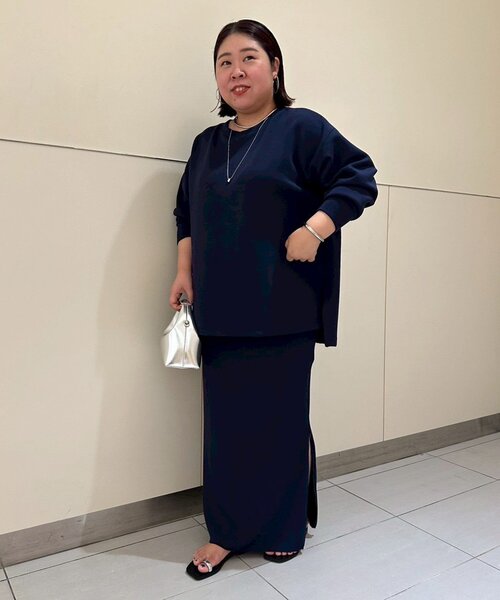 Loungedress スカート 「Lサイズも登場！」ポンチZIPタイト