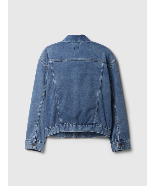 GAP（ギャップ）の「オーバーサイズ スーパーソフト アイコン デニムジャケット (キッズ)（その他アウター・キッズ・インディゴブルー・120cm/130cm/140cm/150cm/160cm/110cm）」の2枚目の写真