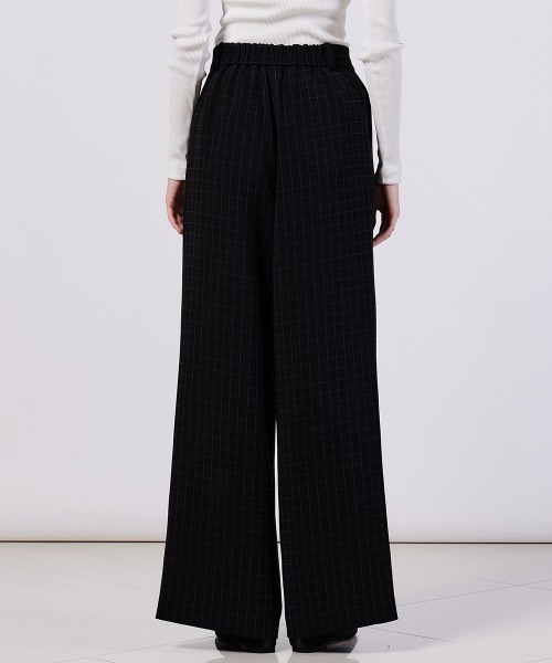 Sov.(ソブ)の「ウィンドウチェックワイドパンツ(スラックス・レディース・ブラック・36/38)」の4枚目の写真