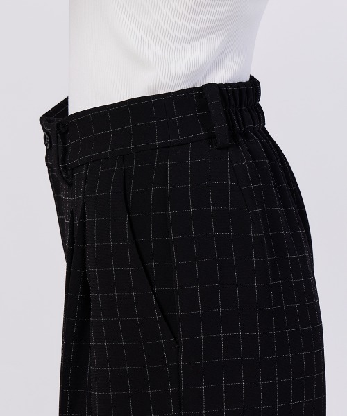 Sov.(ソブ)の「ウィンドウチェックワイドパンツ(スラックス・レディース・ブラック・36/38)」の7枚目の写真