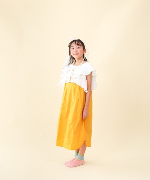unica(ユニカ)の「カーデ付きウェーブラインワンピース(ワンピース・キッズ・ブラック/マスタード/レッド・S/M/L/XL)」の19枚目の写真