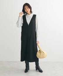 前後2WAYハーフZIPジャンパースカート