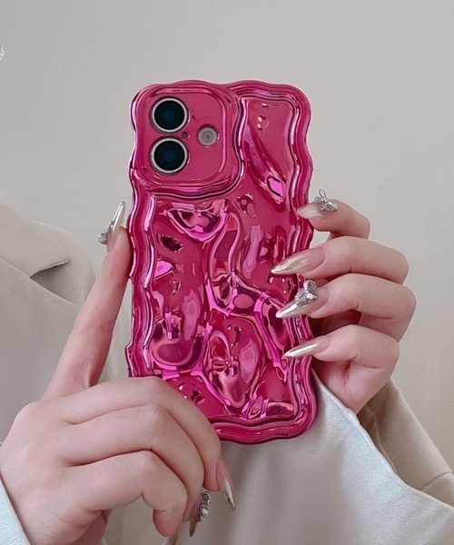 セール】【urge select】メタル ウェーブ メルトデザイン iPhoneケース