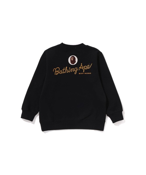 A BATHING APE（アベイシングエイプ）の「APE ROPE CREWNECK SWEATSHIRT（スウェット・キッズ・グリーン/ブラック・120）」の3枚目の写真