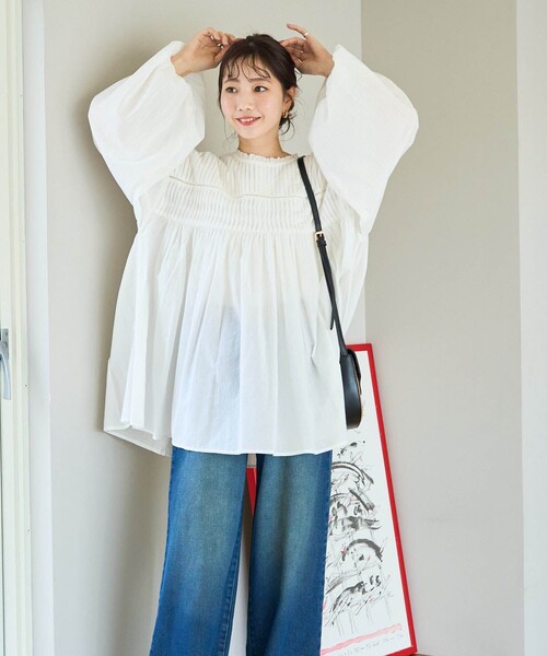 セール】限定展開 インド ピンタック ギャザー ロングスリーブ