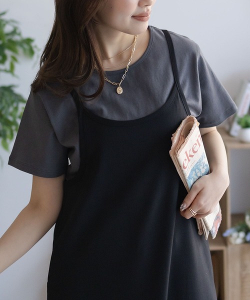 NAVY(ネイビー)の「【 綿100% 】NAVY ベーシッククルーTシャツ(Tシャツ/カットソー・レディース・チャコールグレー/ブラック/オフホワイト/ラベンダー/モカ・M/L)」の20枚目の写真