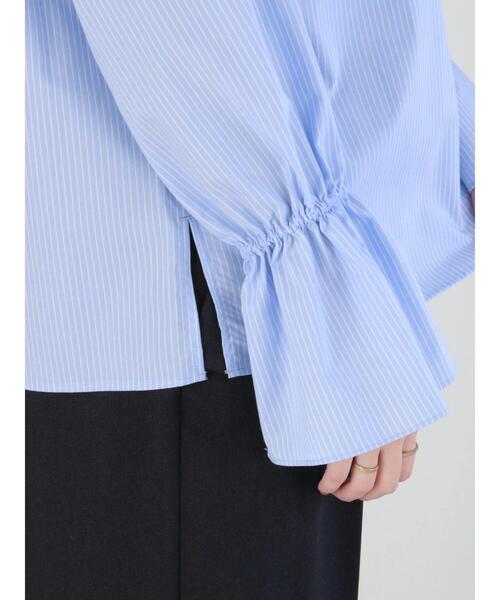 Te chichi（テチチ）の「ストライプスタンドフリル&リボンブラウス（シャツ/ブラウス・レディース・サックスブルー/オフホワイト/オレンジ・F）」の15枚目の写真