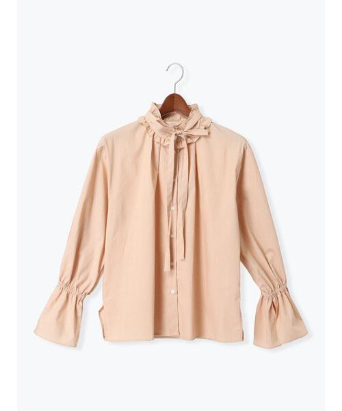 Te chichi（テチチ）の「ストライプスタンドフリル&リボンブラウス（シャツ/ブラウス・レディース・サックスブルー/オフホワイト/オレンジ・F）」の17枚目の写真