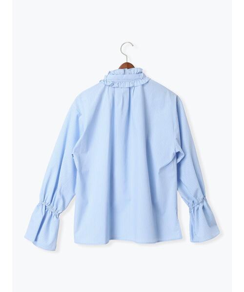 Te chichi（テチチ）の「ストライプスタンドフリル&リボンブラウス（シャツ/ブラウス・レディース・サックスブルー/オフホワイト/オレンジ・F）」の19枚目の写真