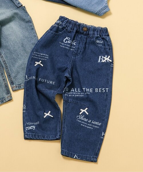 セール】【ジュニア対応】ロゴプリントカービィデニム（デニムパンツ