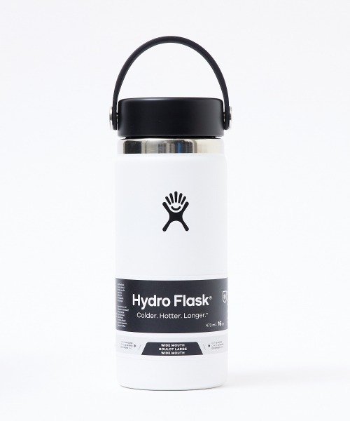 HYDRO FLASK(ハイドロフラスク)の「【HydroFlask/ハイドロフラスク】HYDRATION Wide Mouth/ワイドマウス/16oz(水筒・メンズ・ホワイト/ピンク/ベージュ/ブラック/セージグリーン/ブルー/ブラウン/インディゴブルー・フリー)」の15枚目の写真