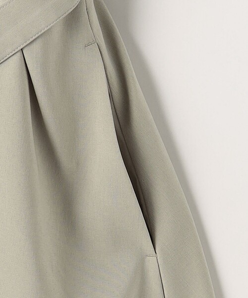 green label relaxing（グリーンレーベルリラクシング）の「ベルト フレア ショートスリーブ ワンピース -マシンウォッシャブル-（ワンピース・レディース・ネイビー/ベージュ/ライトグレー・FREE）」の18枚目の写真