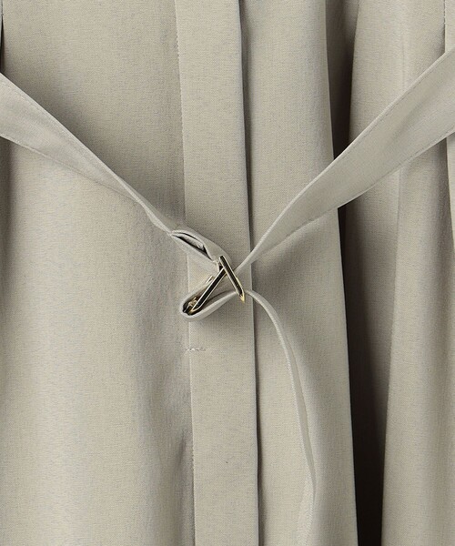 green label relaxing（グリーンレーベルリラクシング）の「ベルト フレア ショートスリーブ ワンピース -マシンウォッシャブル-（ワンピース・レディース・ネイビー/ベージュ/ライトグレー・FREE）」の20枚目の写真