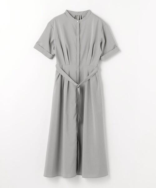 green label relaxing（グリーンレーベルリラクシング）の「ベルト フレア ショートスリーブ ワンピース -マシンウォッシャブル-（ワンピース・レディース・ネイビー/ベージュ/ライトグレー・FREE）」の22枚目の写真
