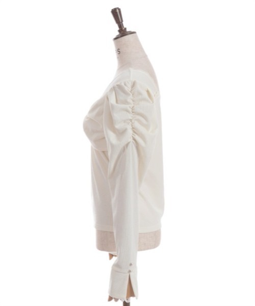 axes femme(アクシーズファム)の「2WAYリボントップス(Tシャツ/カットソー・レディース・ブラック/イエロー/キナリ・FREE)」の5枚目の写真