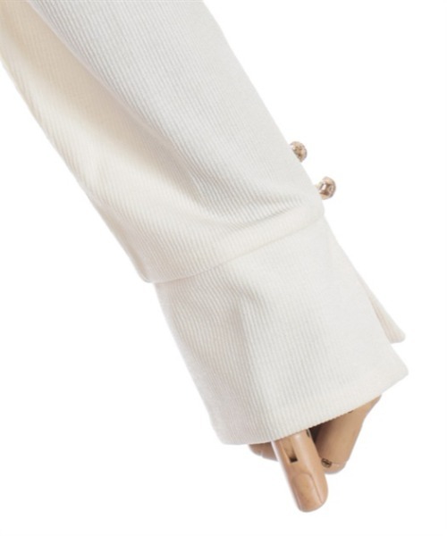 axes femme(アクシーズファム)の「2WAYリボントップス(Tシャツ/カットソー・レディース・ブラック/イエロー/キナリ・FREE)」の11枚目の写真
