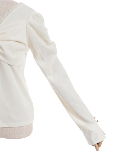axes femme(アクシーズファム)の「2WAYリボントップス(Tシャツ/カットソー・レディース・ブラック/イエロー/キナリ・FREE)」の12枚目の写真