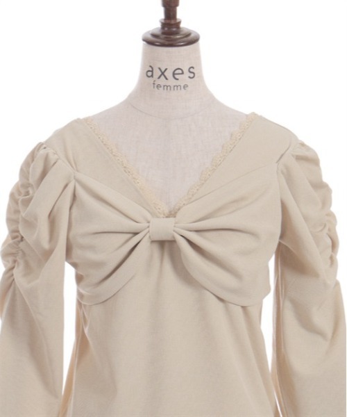 ビッグリボンブラウス | outlet | axes femme online shop