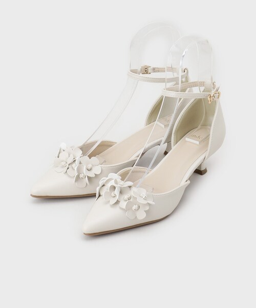 index(インデックス)の「フラワーセパレートパンプス(パンプス・レディース・ブラック/オフホワイト・03/02/01)」の8枚目の写真