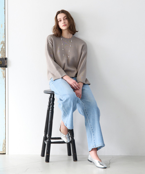 LOGEMENT DE CLAIRE(ロジュモンドクレール)の「【something/サムシング】LISA WIDE(デニムパンツ・レディース・インディゴブルー/ライトインディゴブルー・4/3/2)」の3枚目の写真