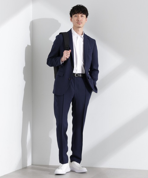 NANO universe(ナノユニバース)の「「N JACKET PREMIUM」強撚ピケストレッチジャケット(セットアップ可)(テーラードジャケット・メンズ・ネイビー/ベージュ・S/L/M)」の19枚目の写真